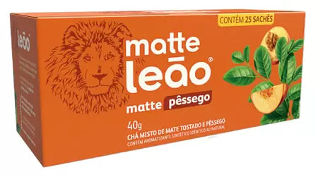 Matte Leao peach matte tea 25 tea bags